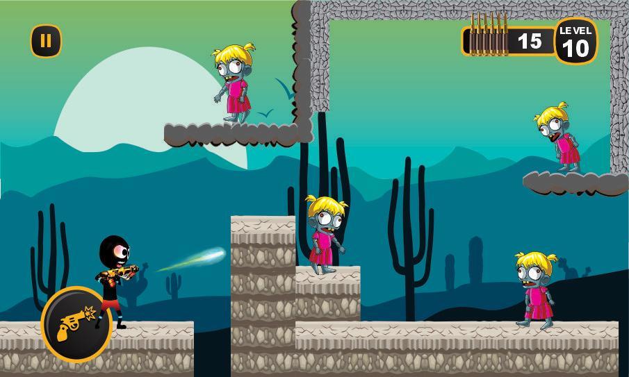 Stickman Sniper - Zombie shooter spy puzzles games