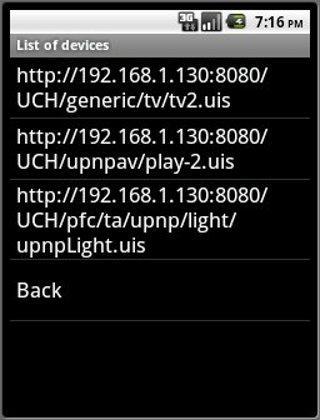 Upnp control devices