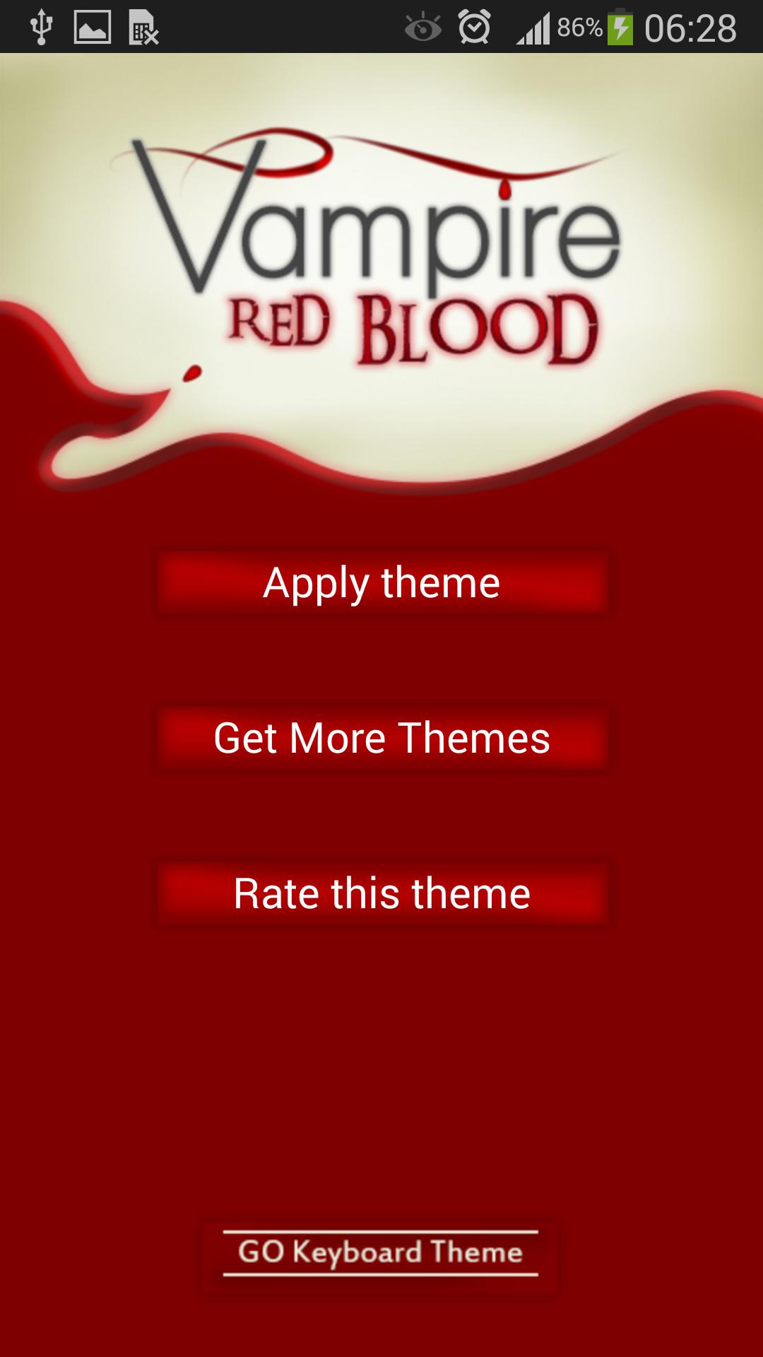 GO Keyboard Vampire Red Blood