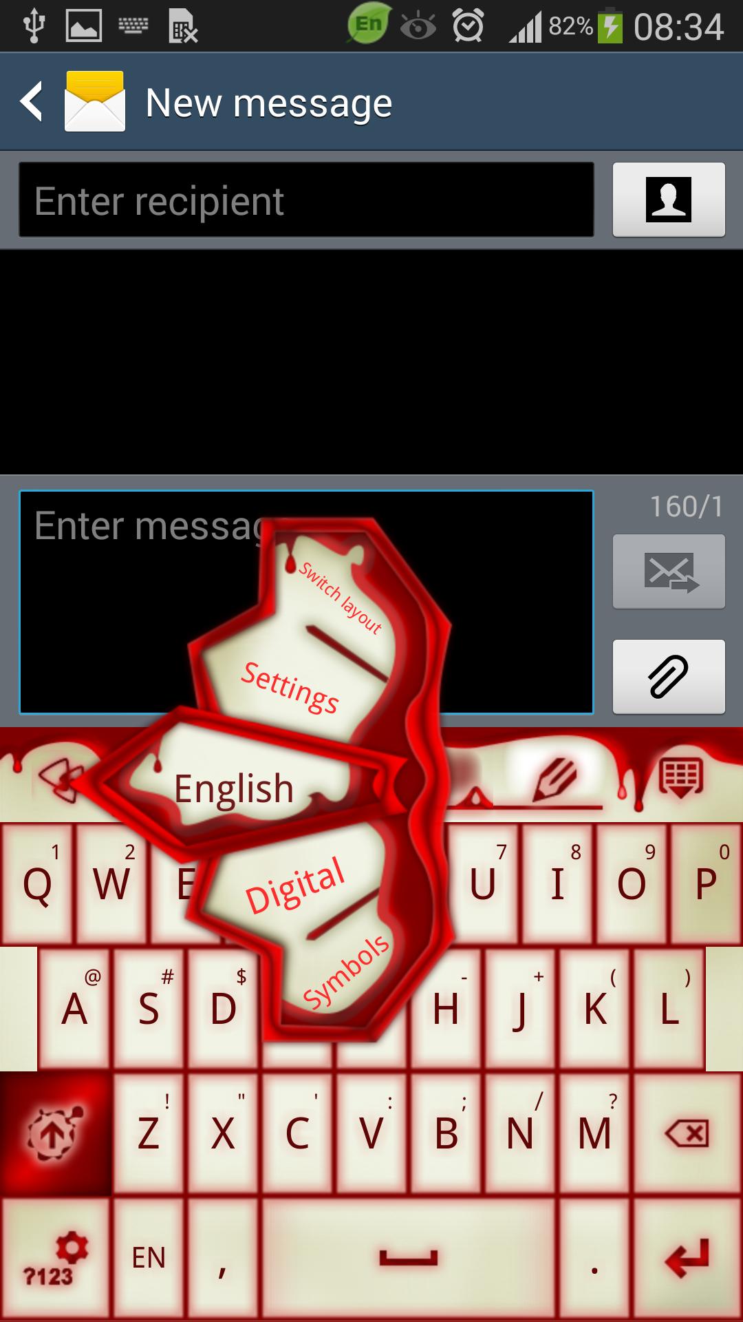 GO Keyboard Vampire Red Blood