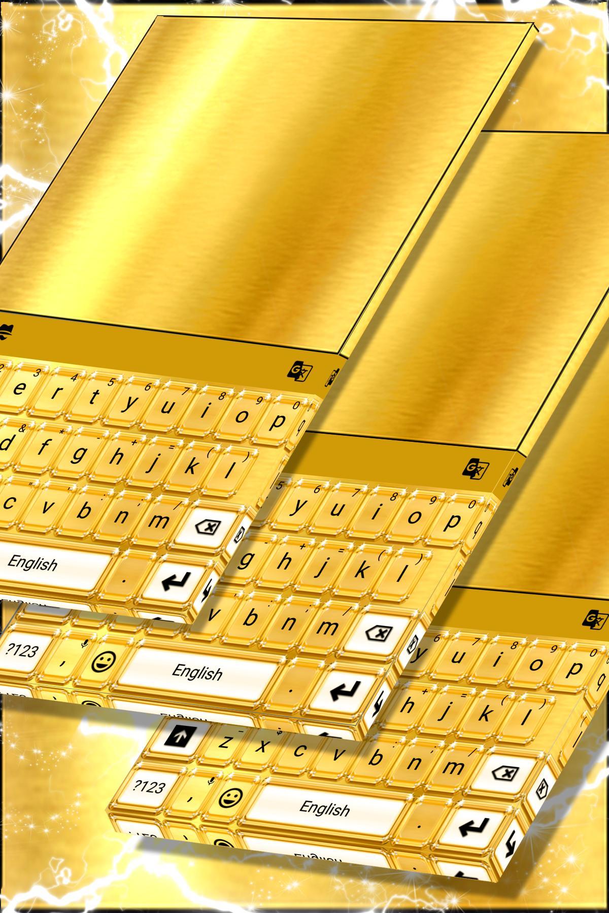 Shiny Gold Keyboard Theme