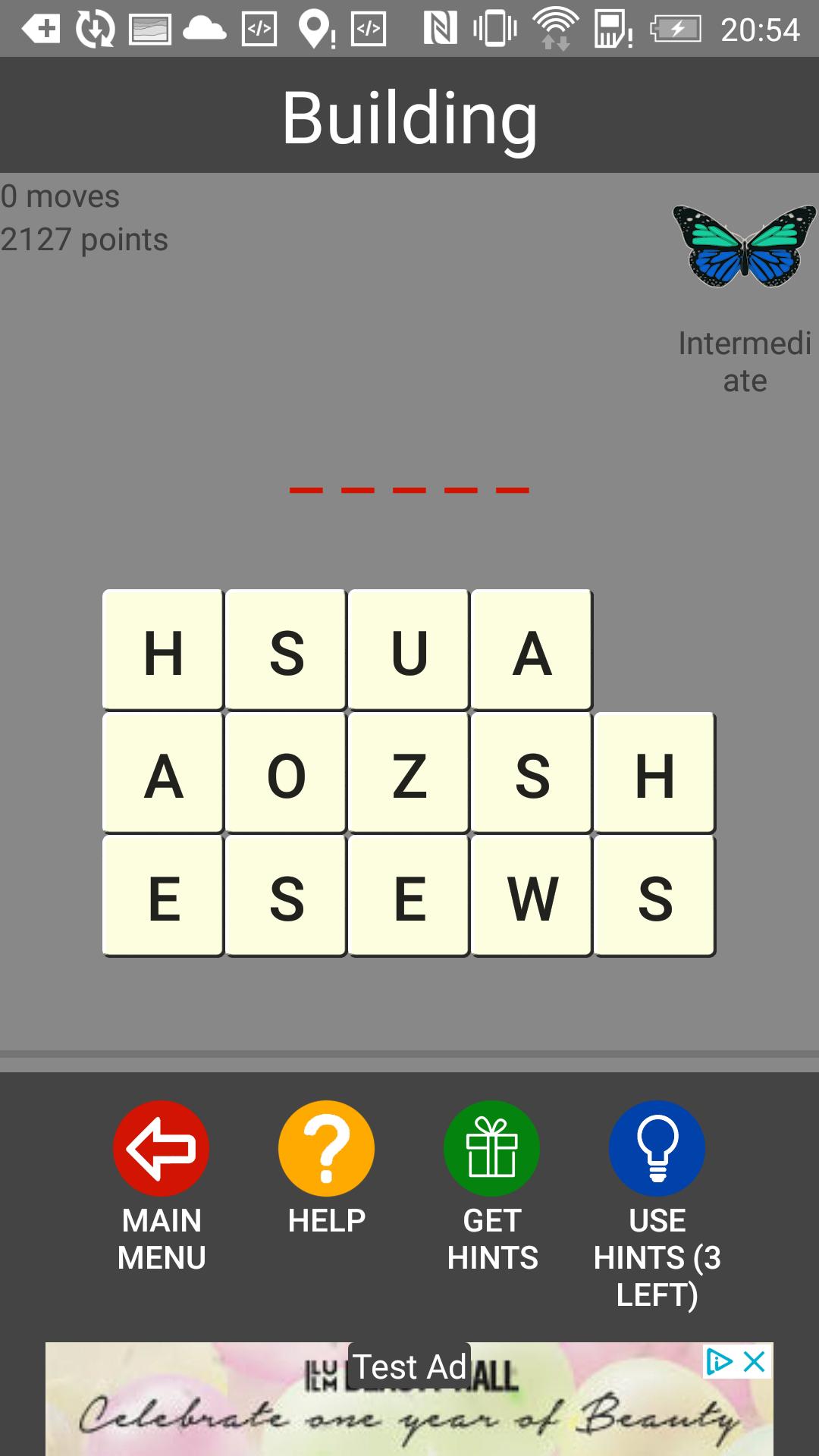 Butterfly Word - word puzzle