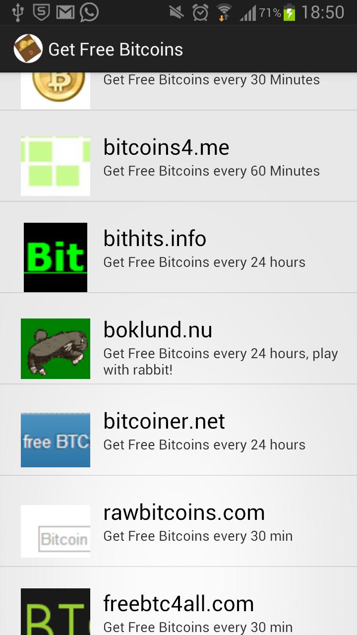 Get Free Bitcoins every day