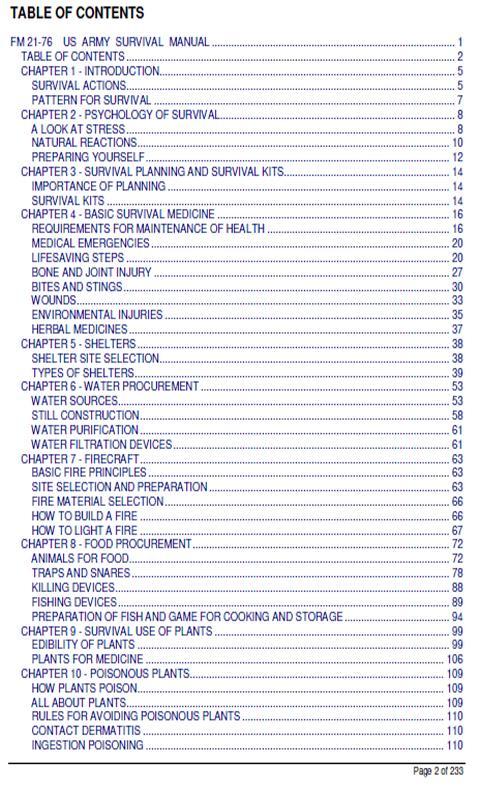 Army Survival Manual
