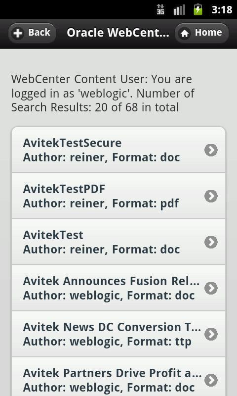 Oracle WebCenter Quick Search