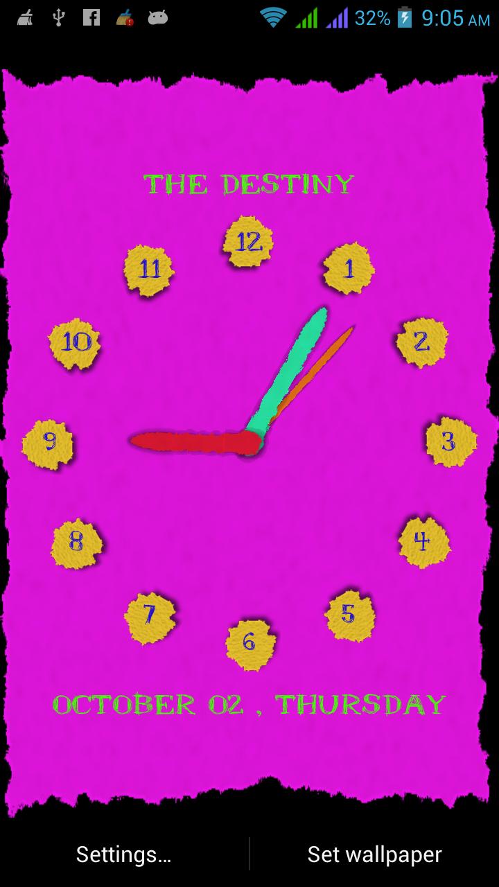 Color Paper Clock Free