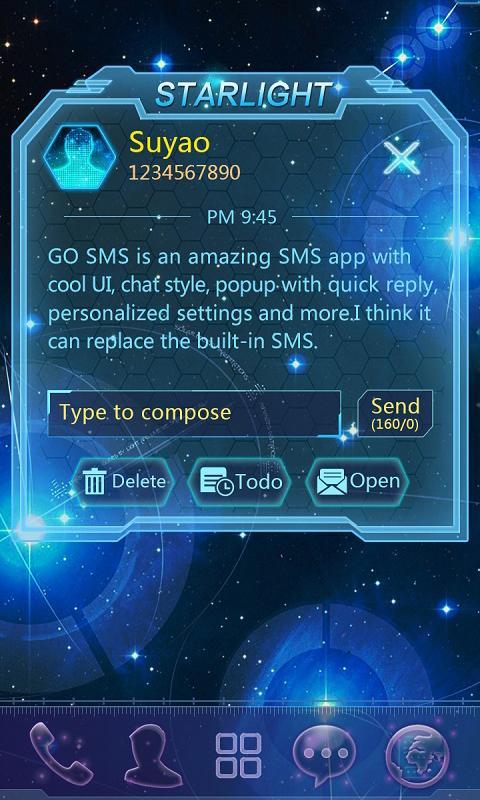 GO SMS PRO STARLIGHT THEME
