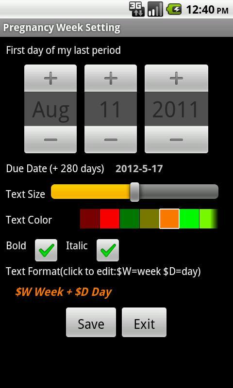 Pregnancy Week Reminder