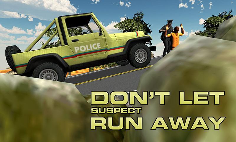 Offroad 4x4 police jeep