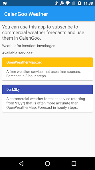 CalenGoo Weather Add-On
