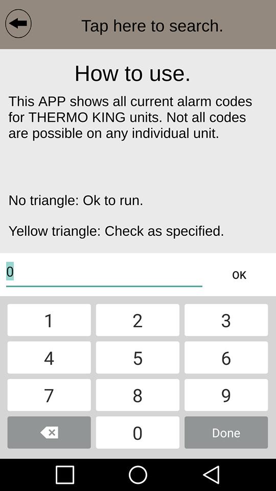 Thermo King alarm codes