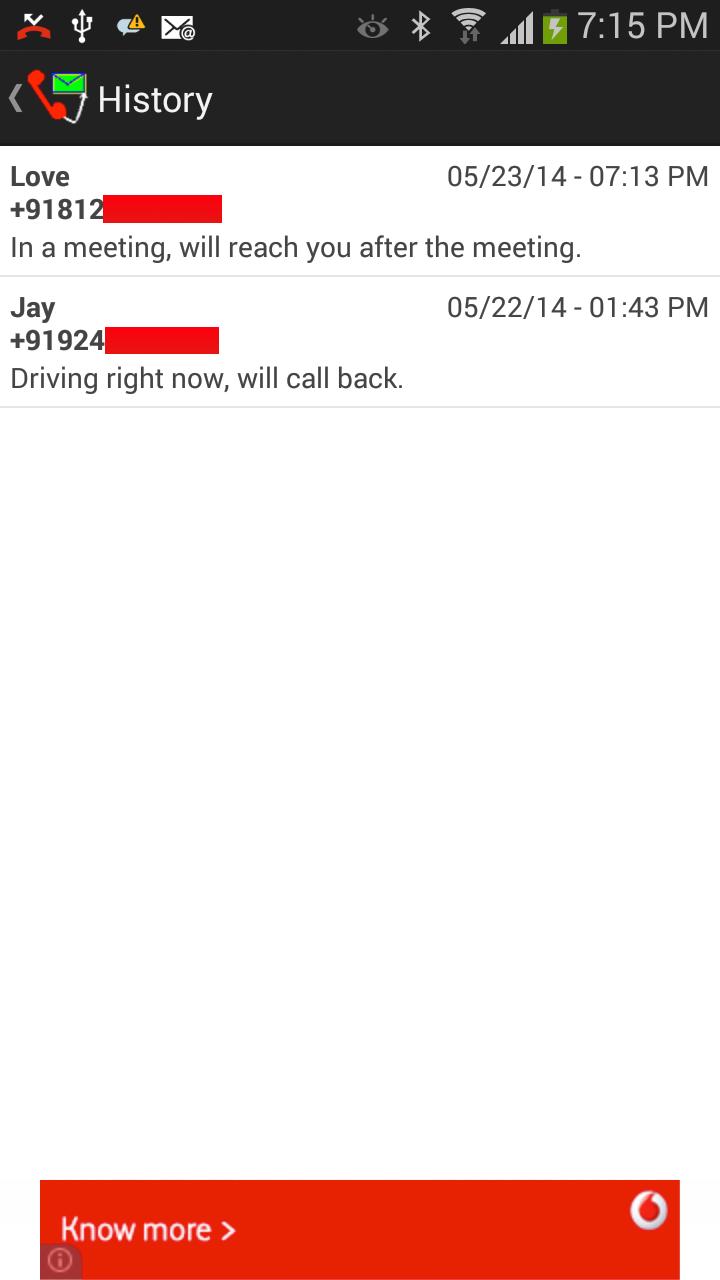 Missed Call Auto Reply