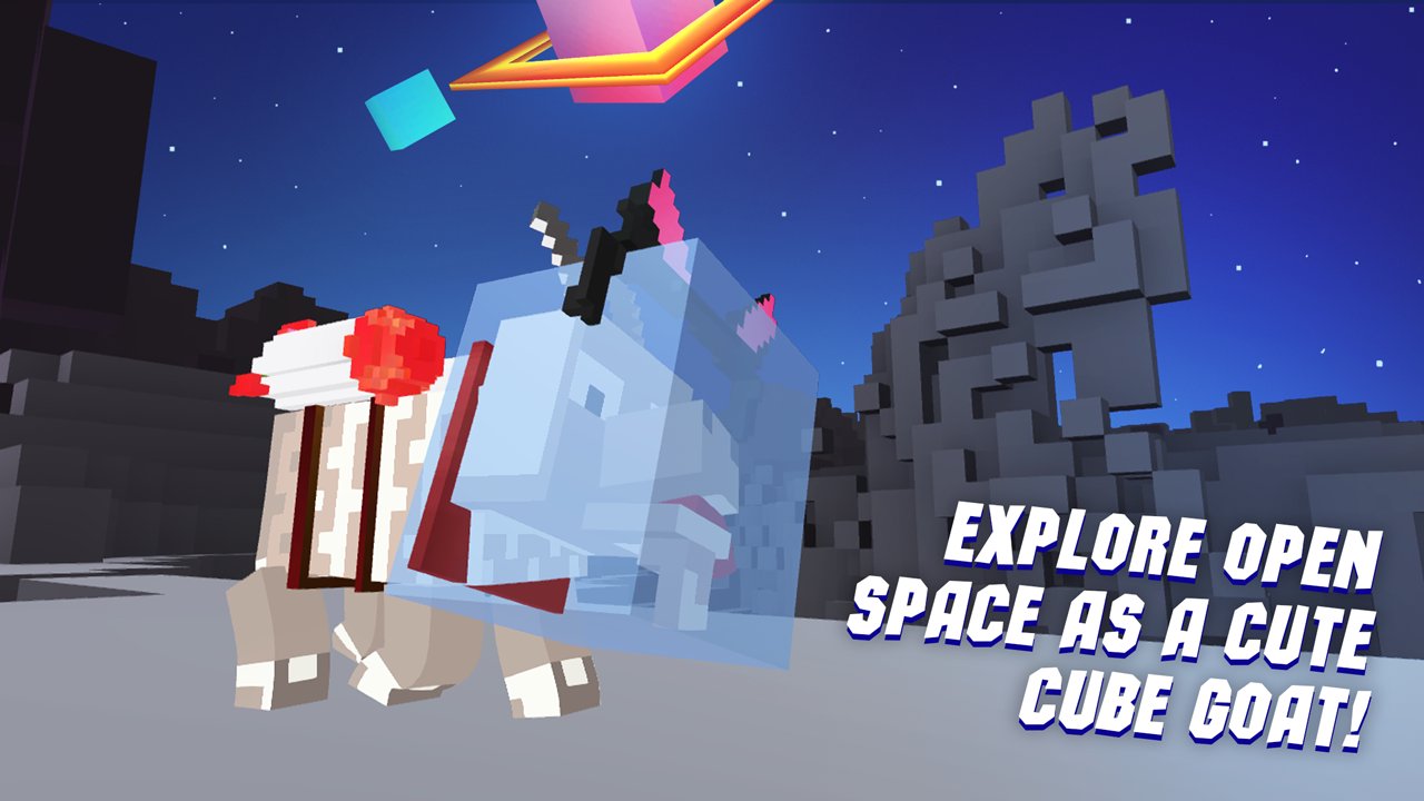 Cube Space Goat Simulator 3D