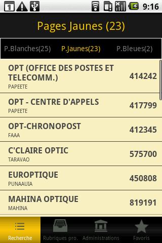 Annuaire OPT