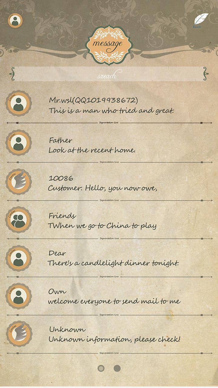 GO SMS PRO RETRO STYLE THEME