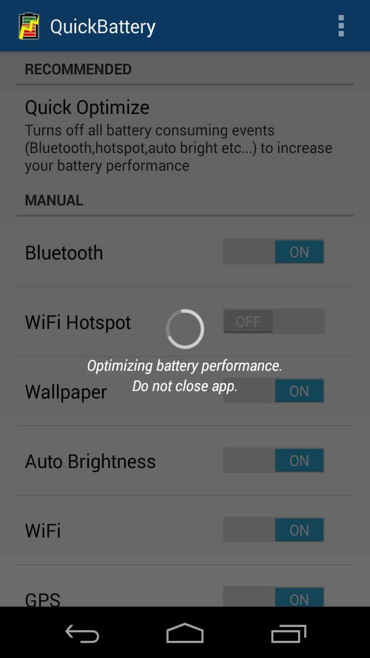 Quick Battery Calibration