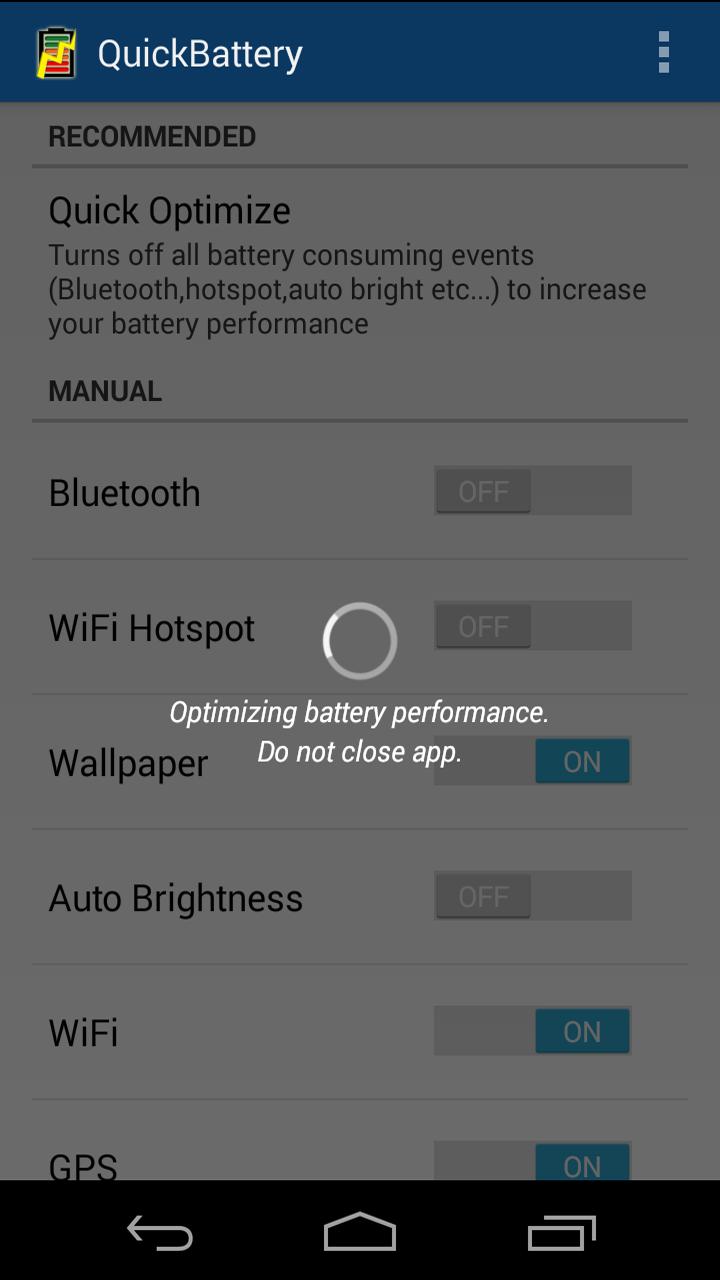 Quick Battery Calibration