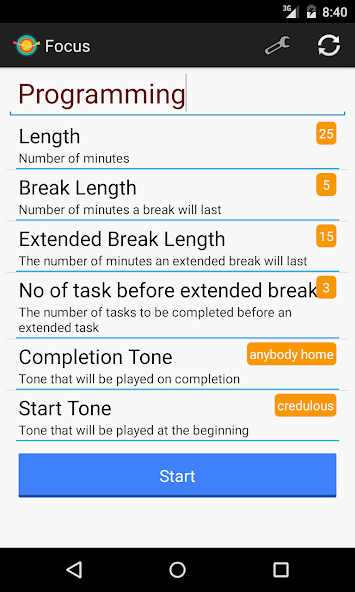 Focus - Pomodoro Technique