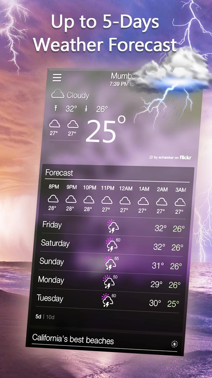 Live Weather forecast app 2020- Predict Weather