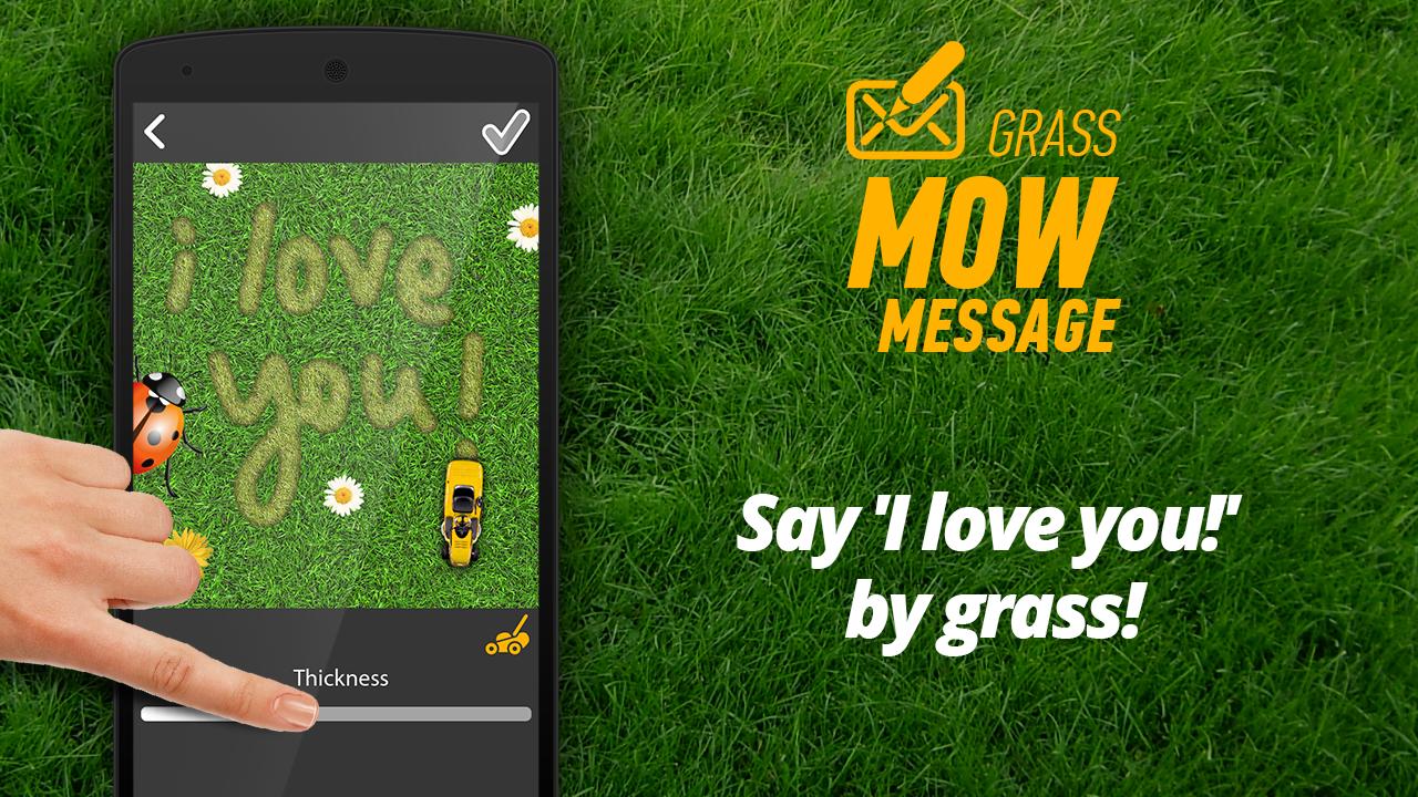 Mow message! Grass