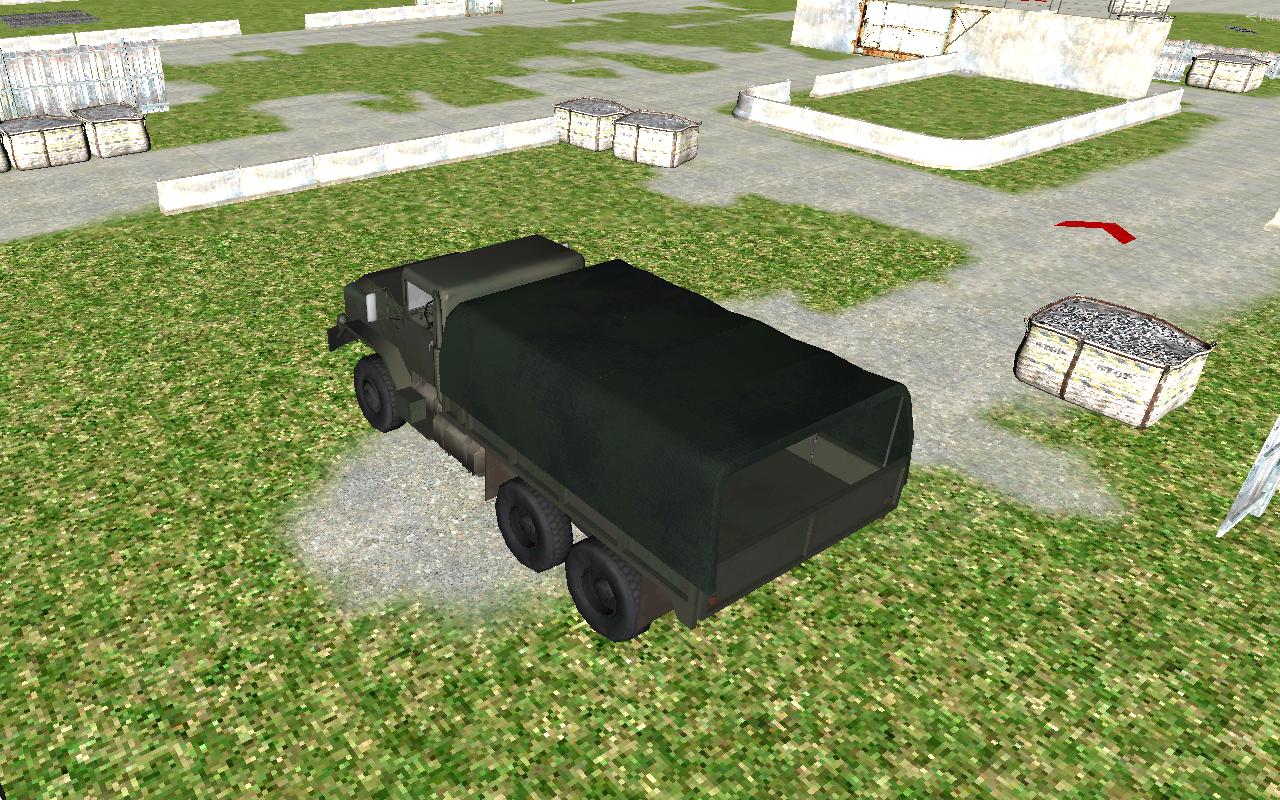 Green Military Convoy Truck