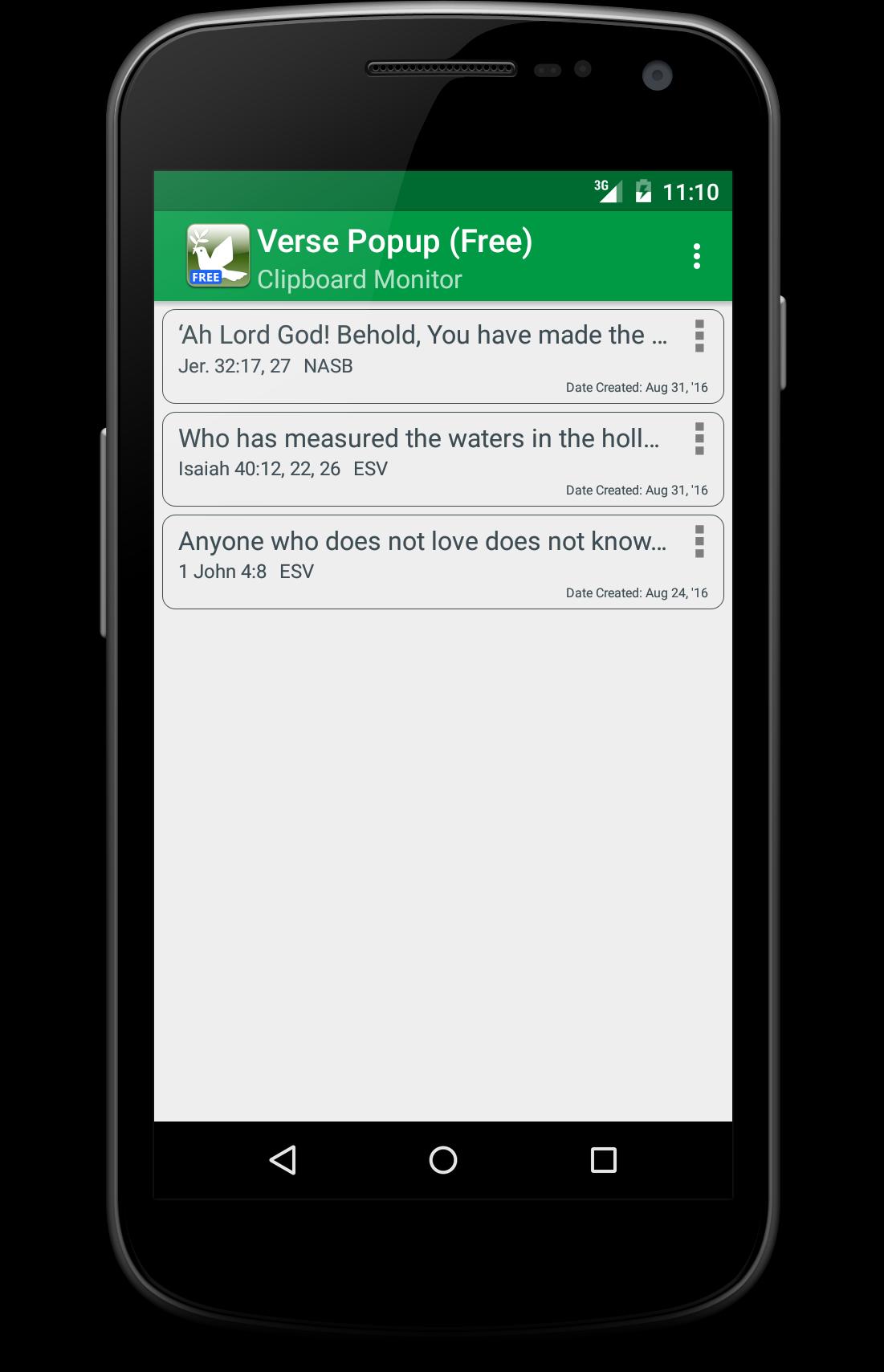 Verse Popup:Bible Notification
