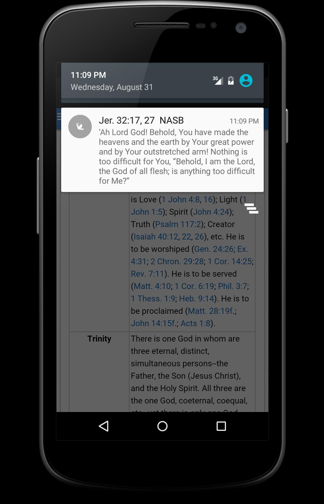 Verse Popup:Bible Notification