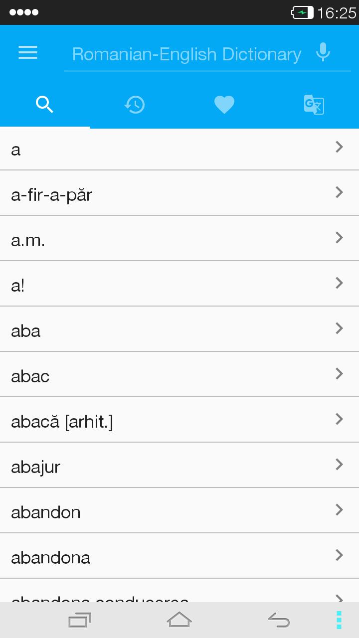 English<->Romanian Dictionary