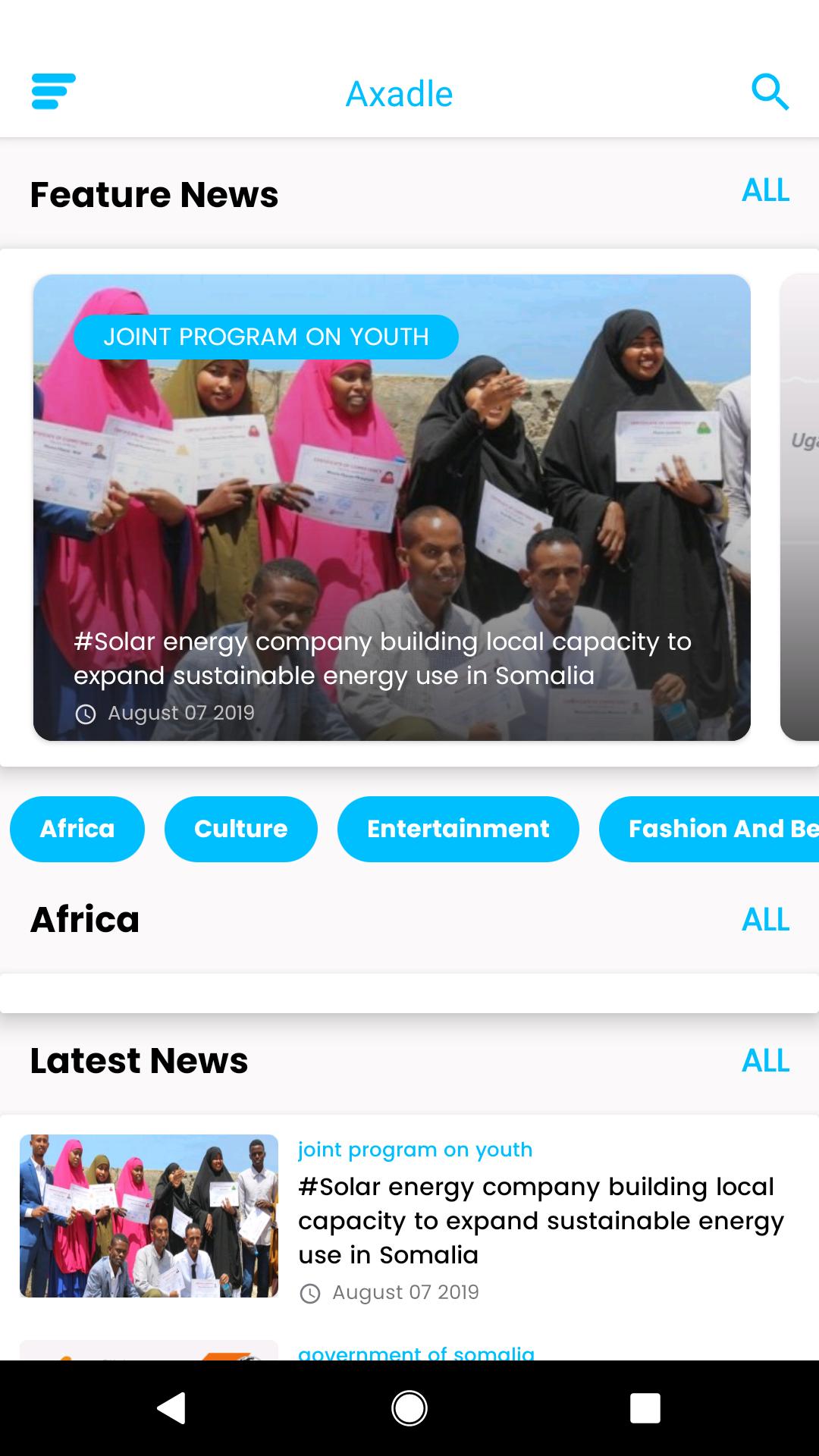 Axadle Get Latest News From Horn of Africa