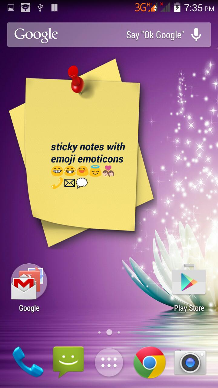 Simple Sticky notes Widget