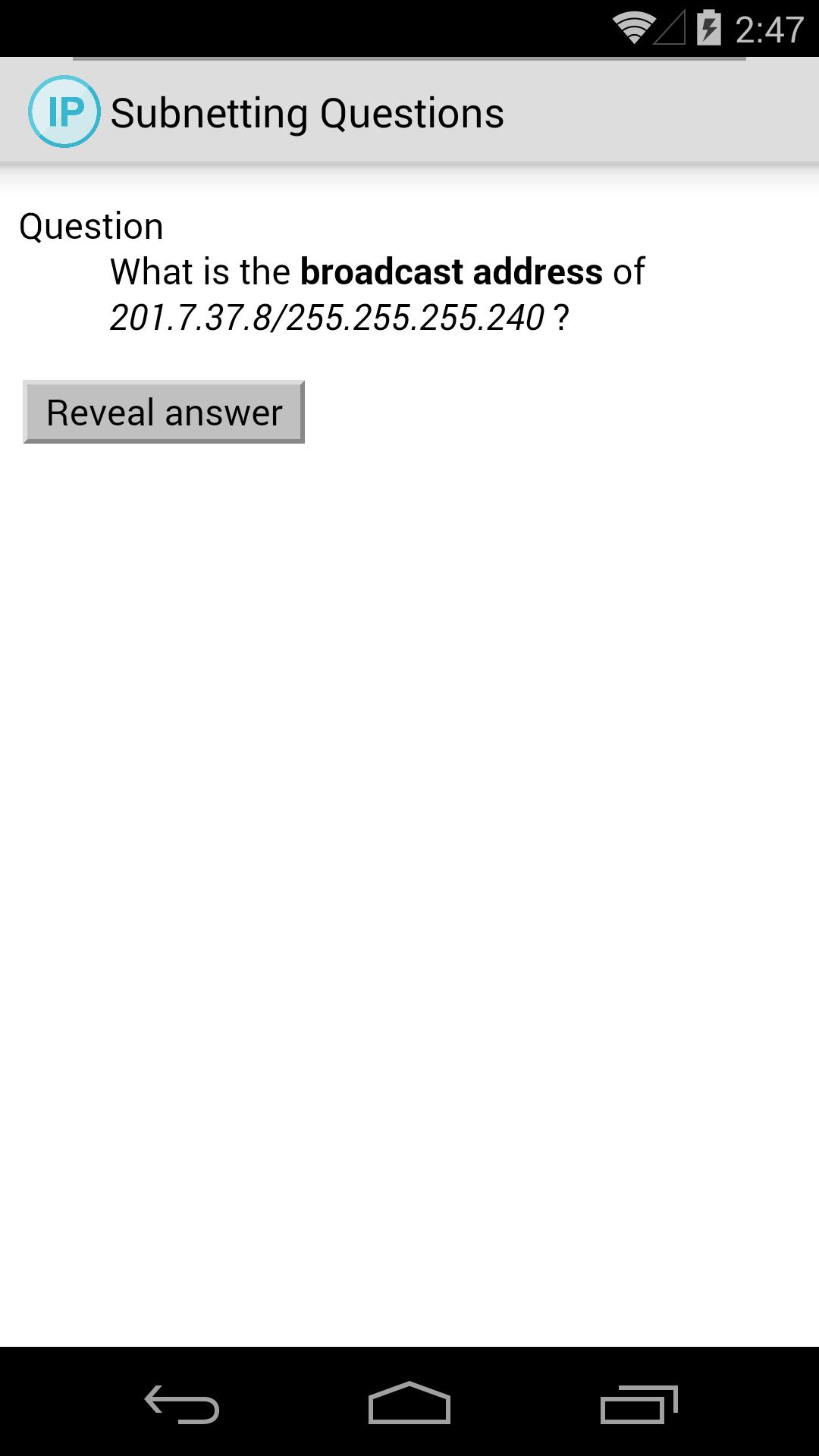 Subnetting Questions