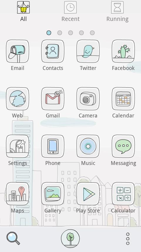 Line City GO Launcher Theme