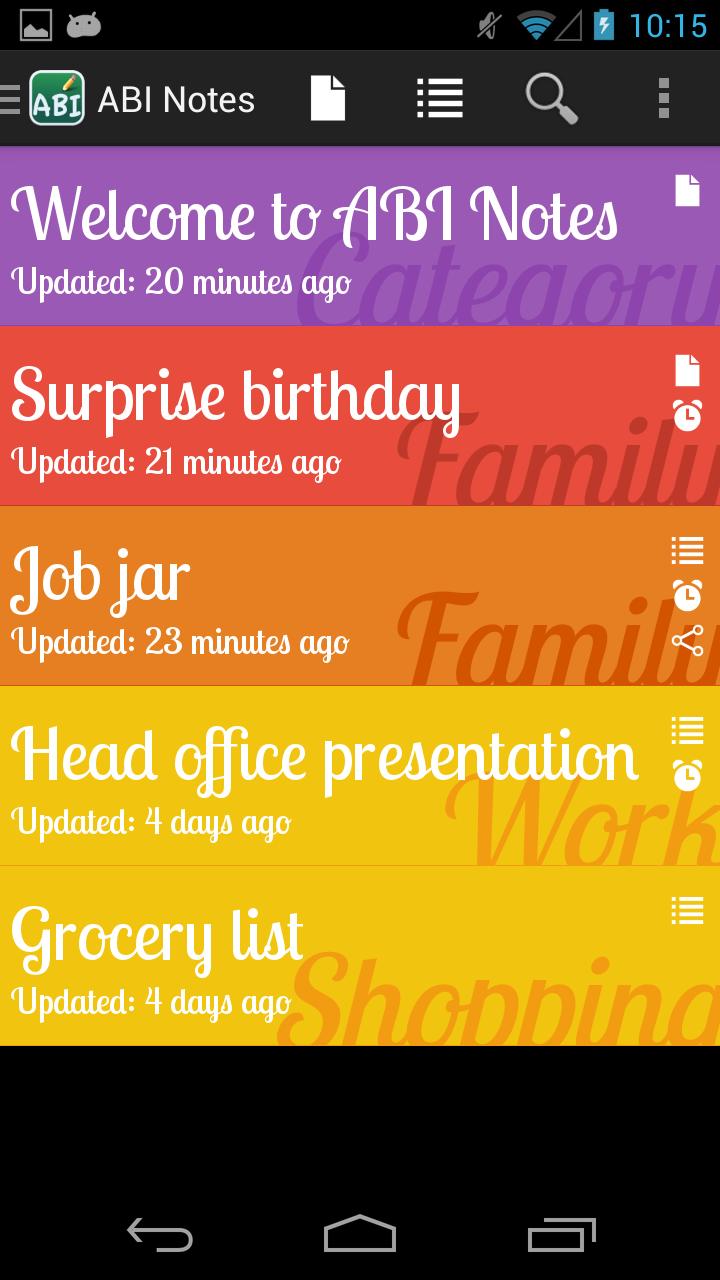 ABI Notes for notepad sharing