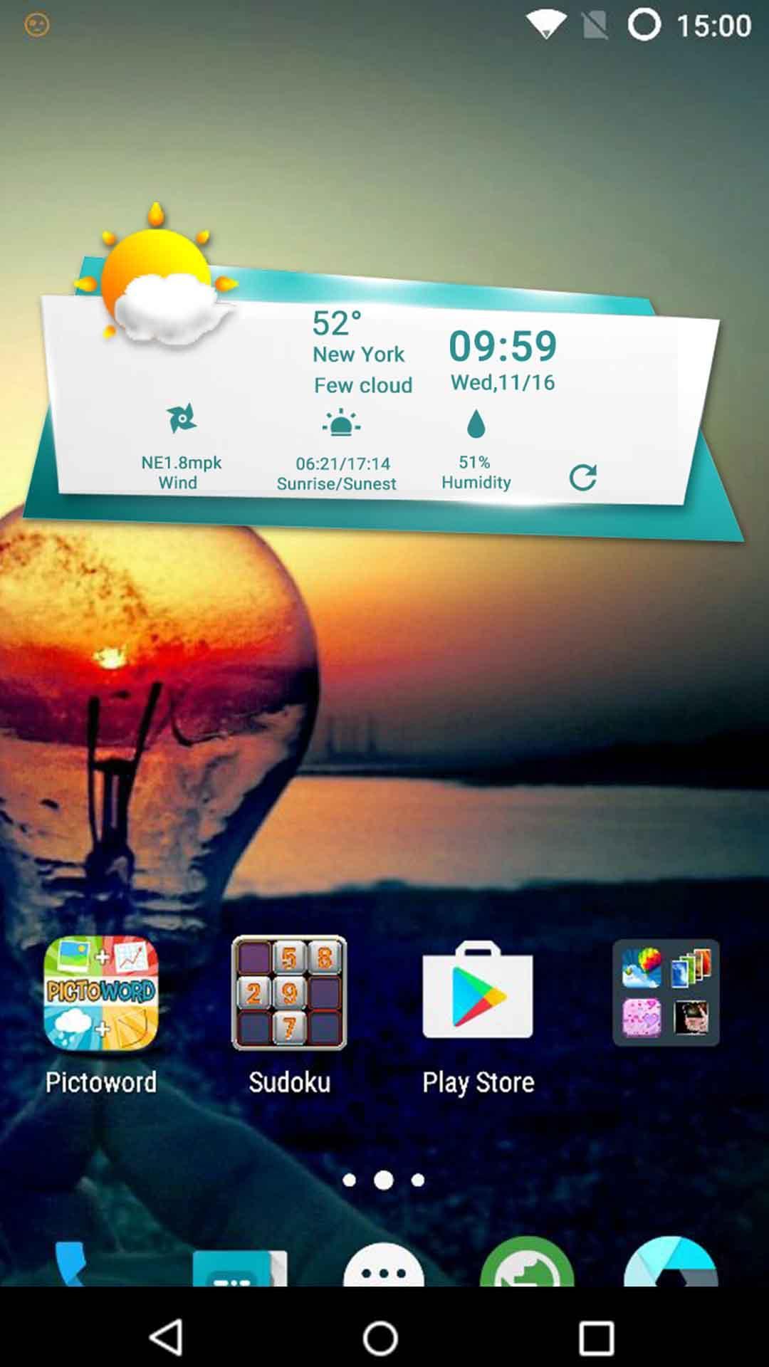 Weather Widget Blue