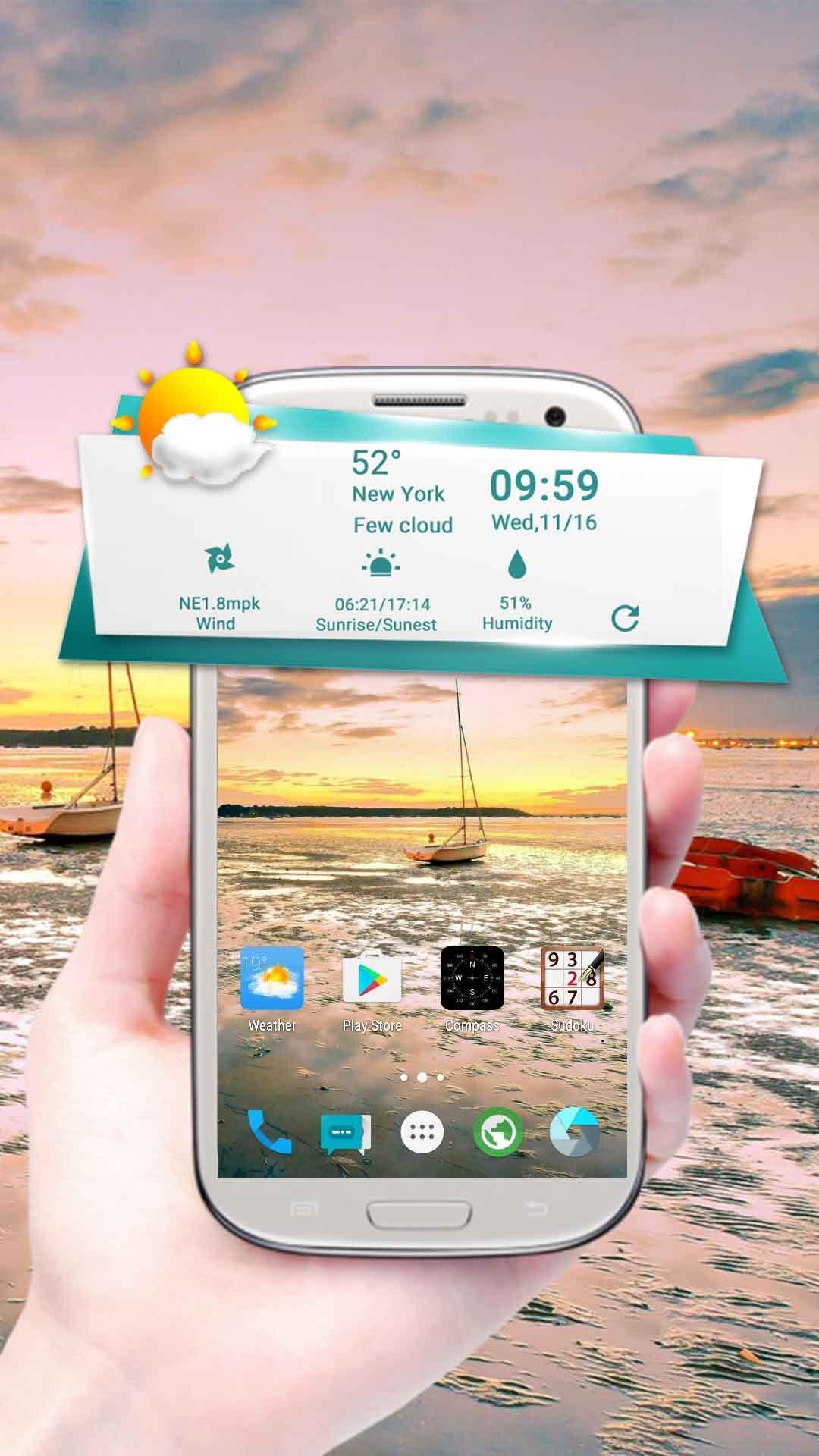 Weather Widget Blue