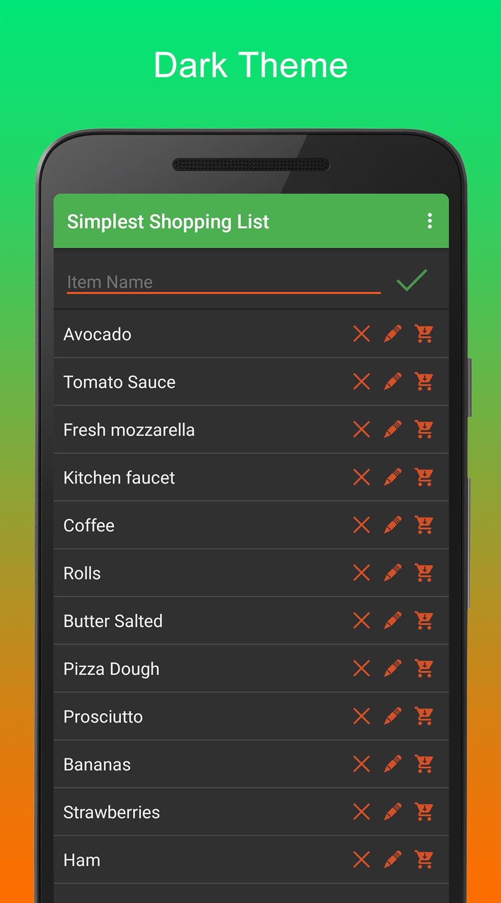 Simplest Shopping List
