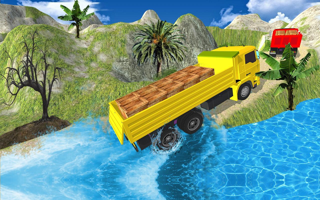 Truck Cargo Driving Hill Simulation