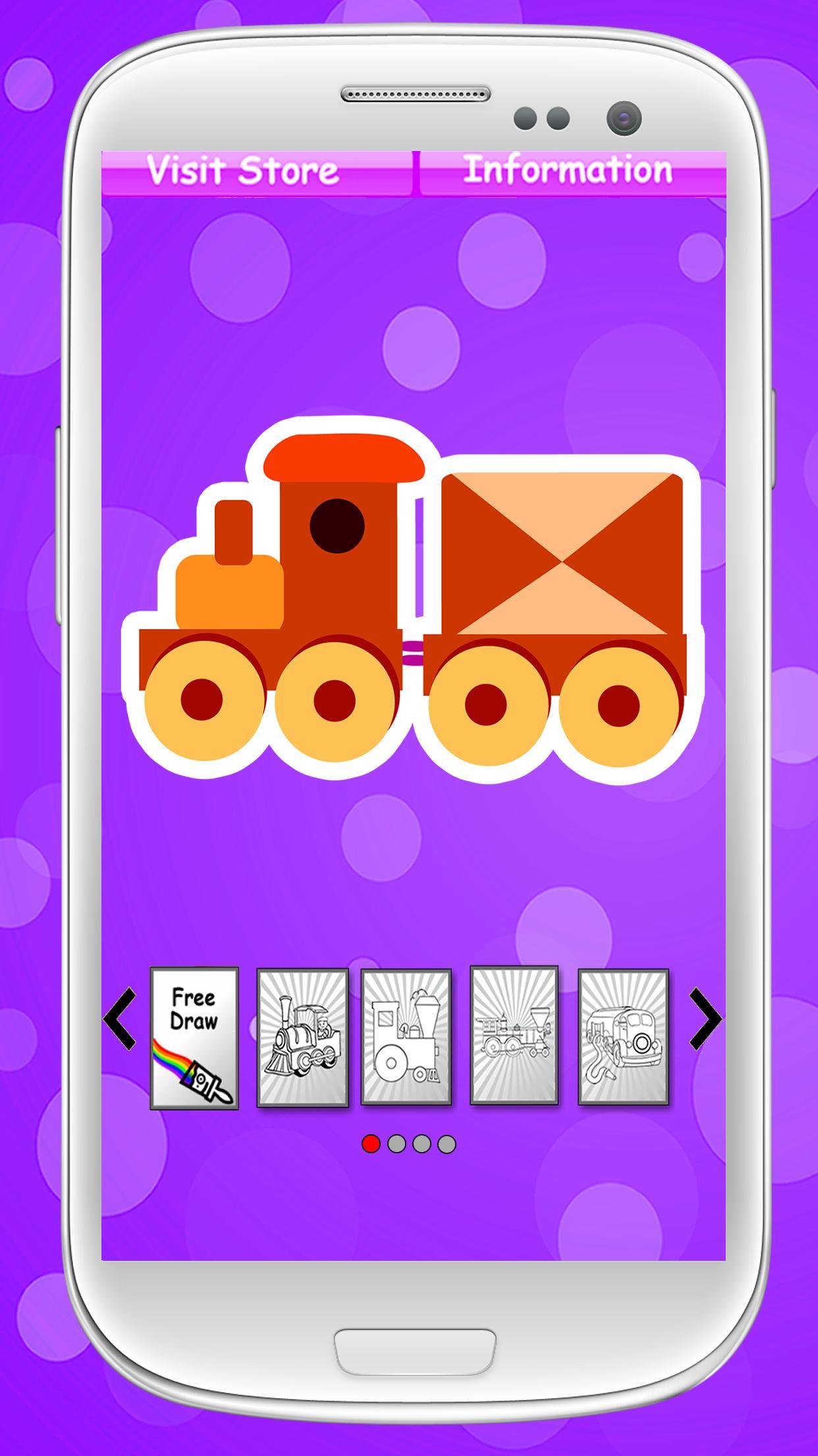 Coloring Book Trains