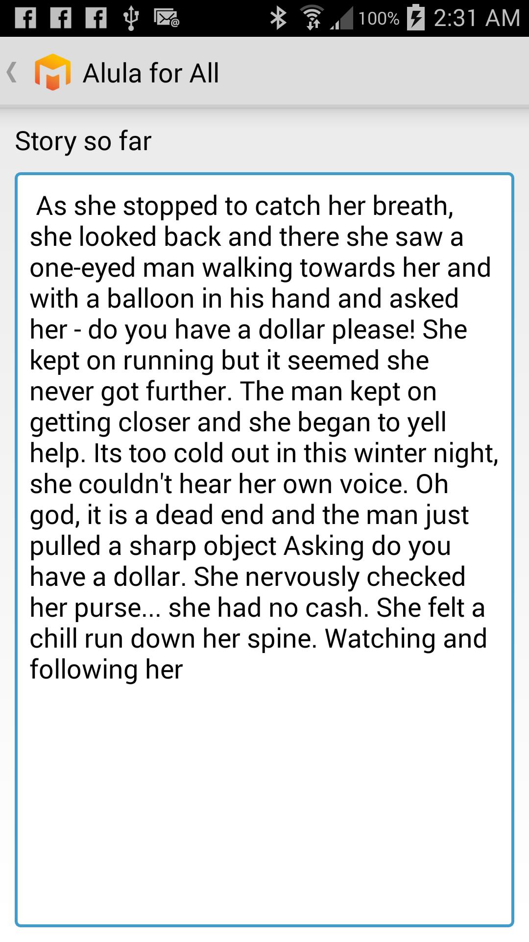 Alula - Short Story Writing