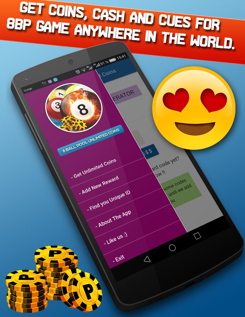 8Ball Pool free coins & cash rewards