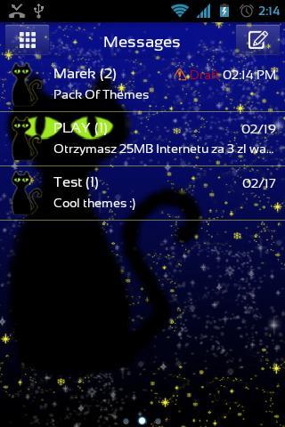 Magic Cats Theme for GO SMS