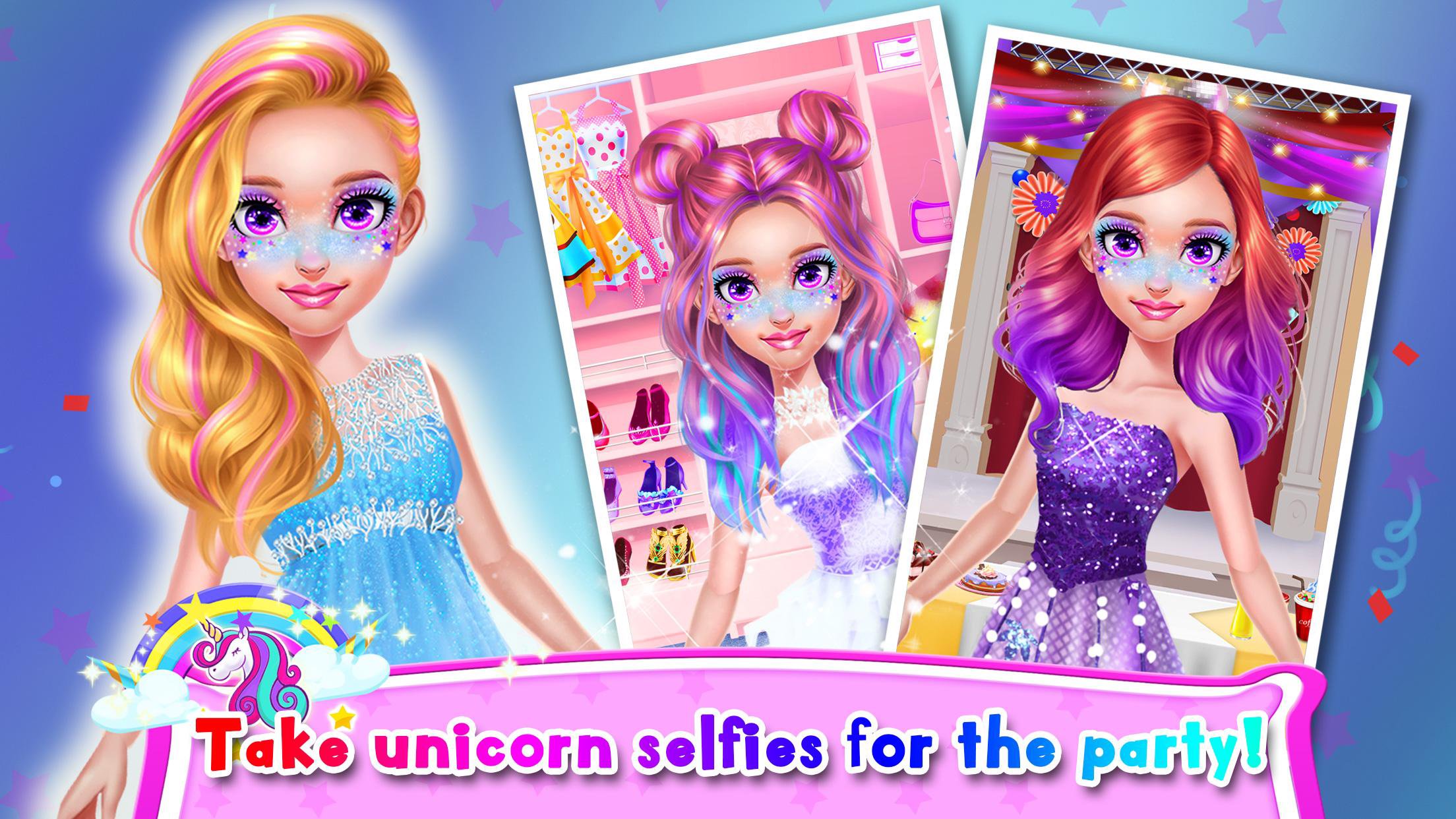 Rainbow Unicorn Hair Salon