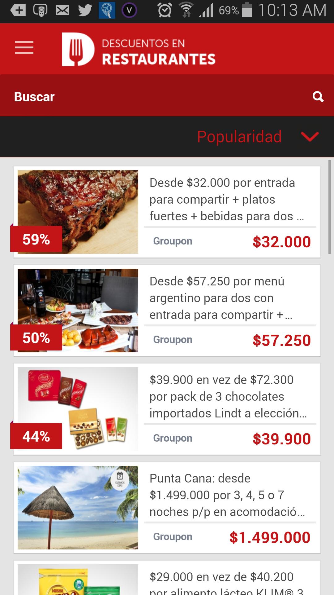 Descuentos en Restaurantes