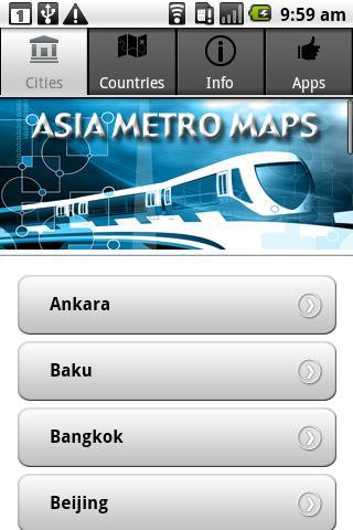 Asia Metro Maps