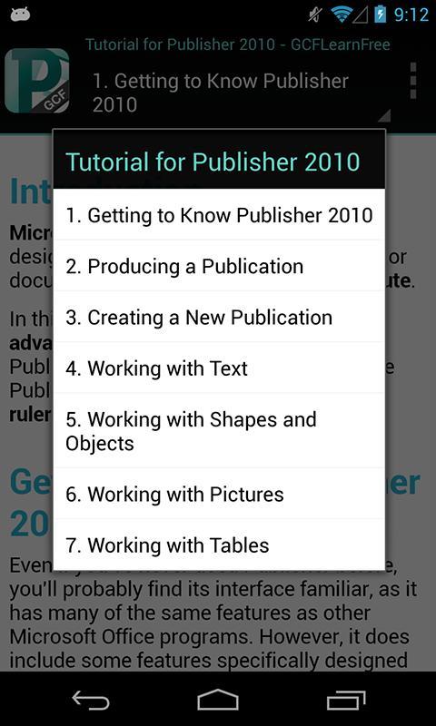GCF Publisher 2010 Tutorial