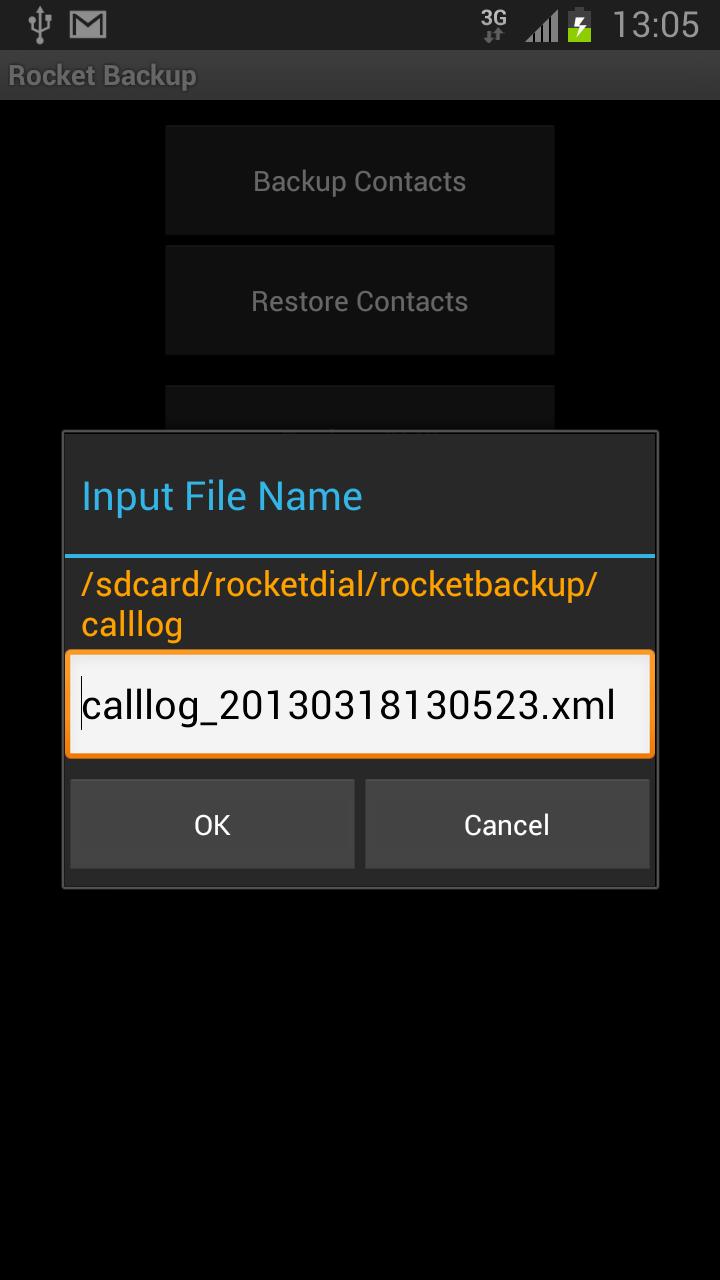 Rocket Backup (SMS&Contacts)