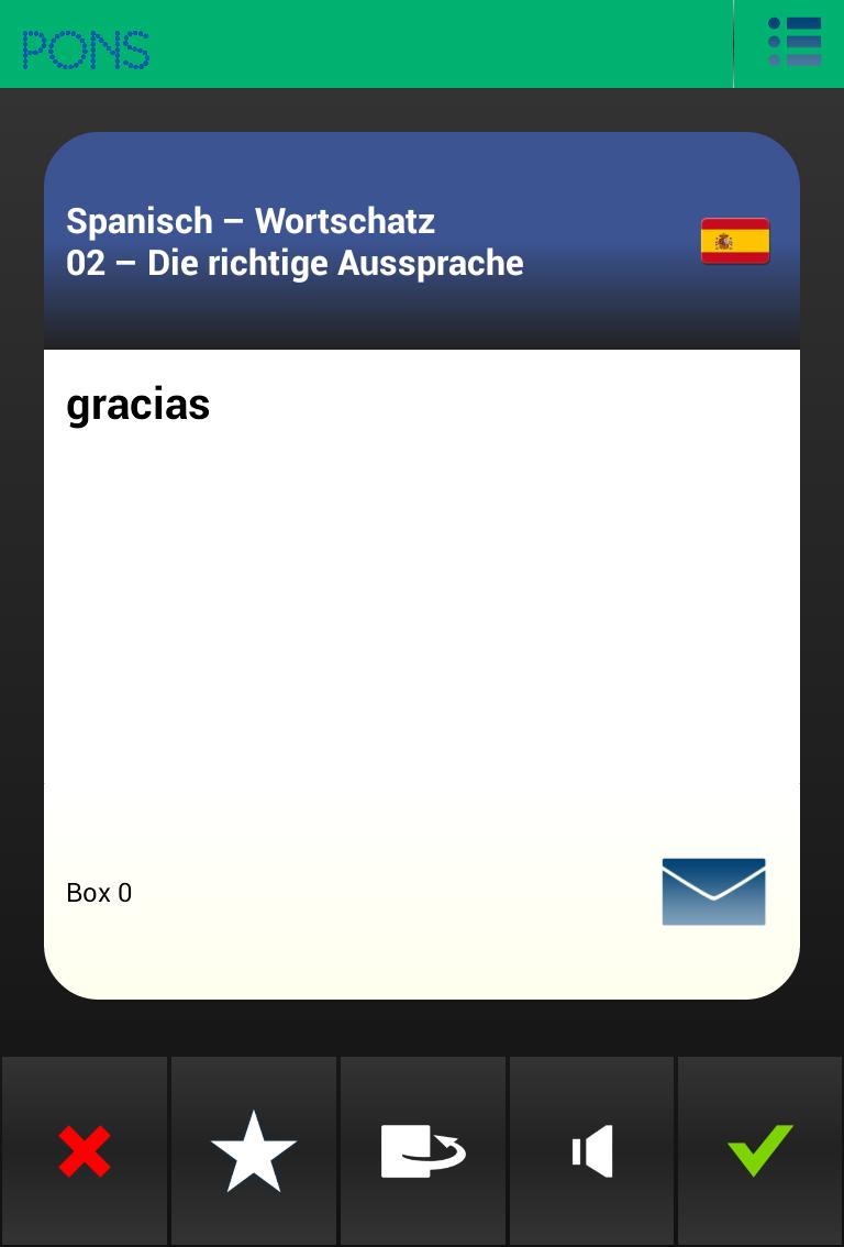 PONS Spanisch Wortschatz