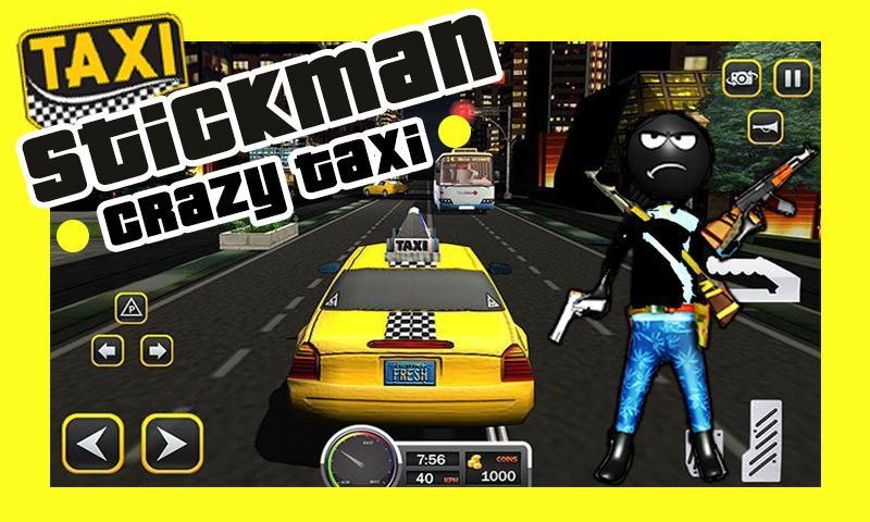 Crazy Stickman Taxi Driver Rope Hero Gang Star
