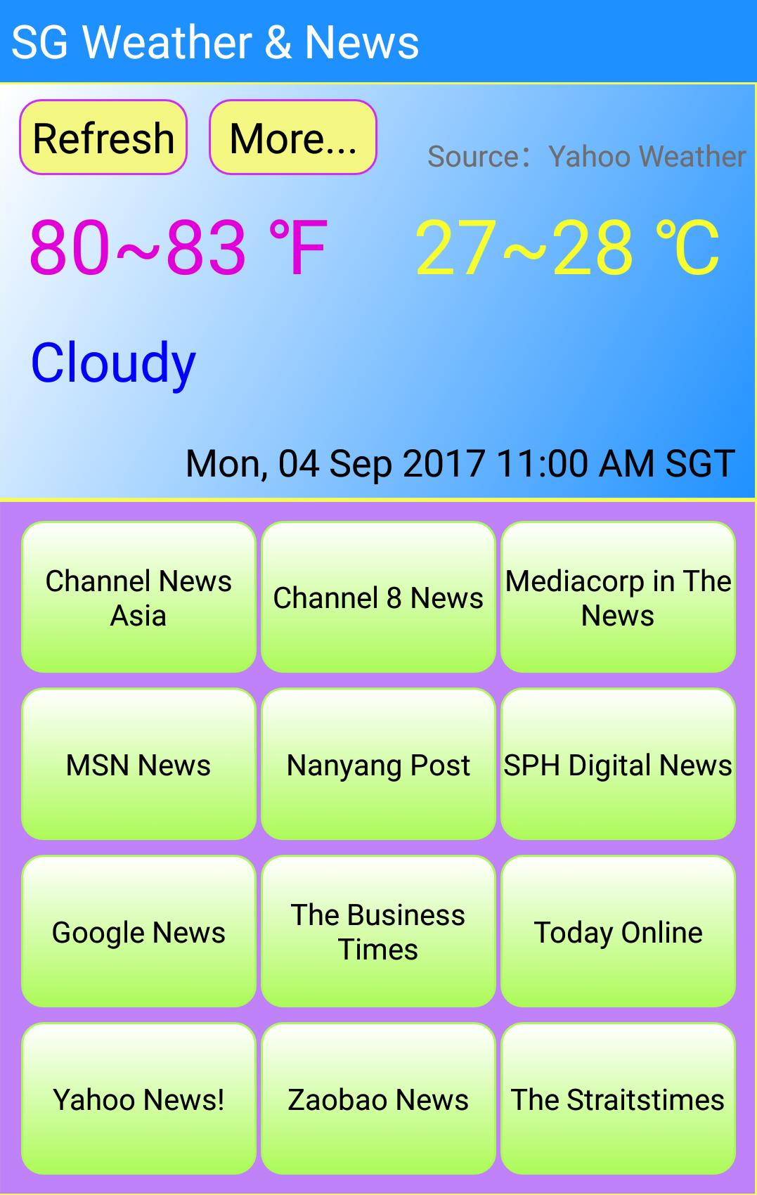 Singapore Weather Forecast and News Websites