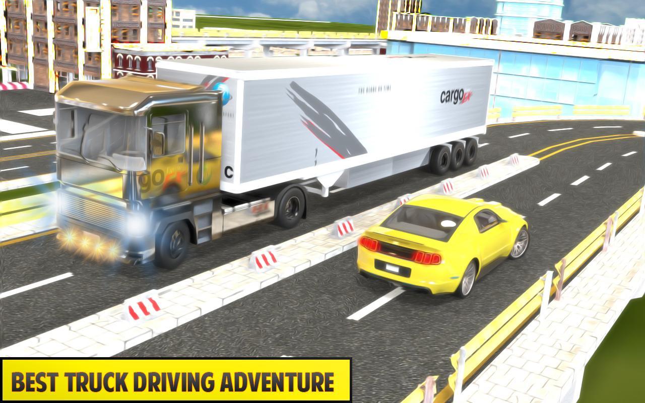 Silver Euro Truck Transporter Driving Sim 2019
